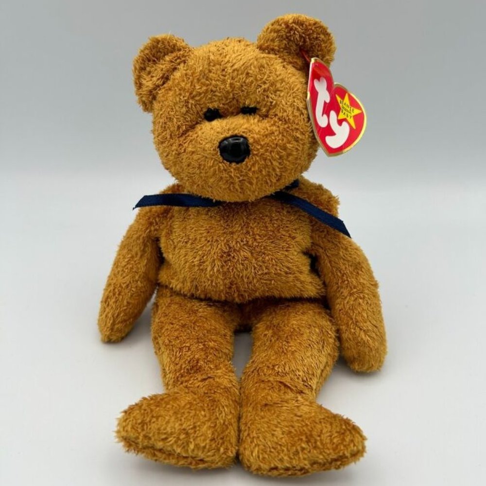 Ty Beanie Babies Collection "Fuzz" Brown Bear 1999 Stuffed Animal Plush